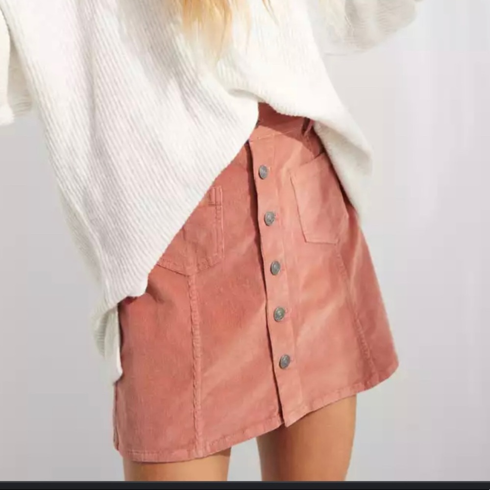 Set of TWO aerie elastic waist corduroy skirts